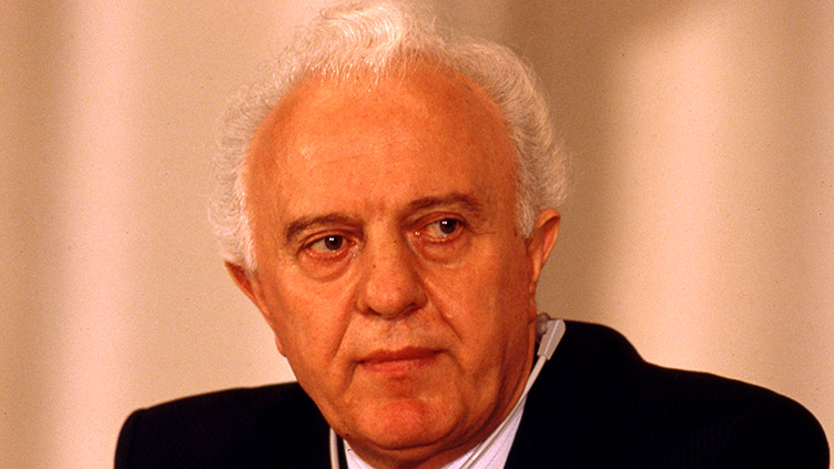 O ministro das Relações Exteriores da União Soviética, Eduard Shevardnadze