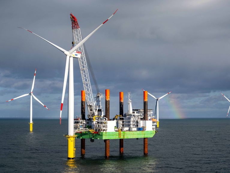 Wind farm in the North Sea Wind farm in the North Sea