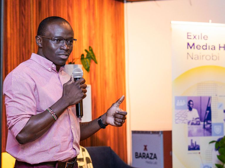 The Exile Media Hub in Nairobi supports journalists in exile. 