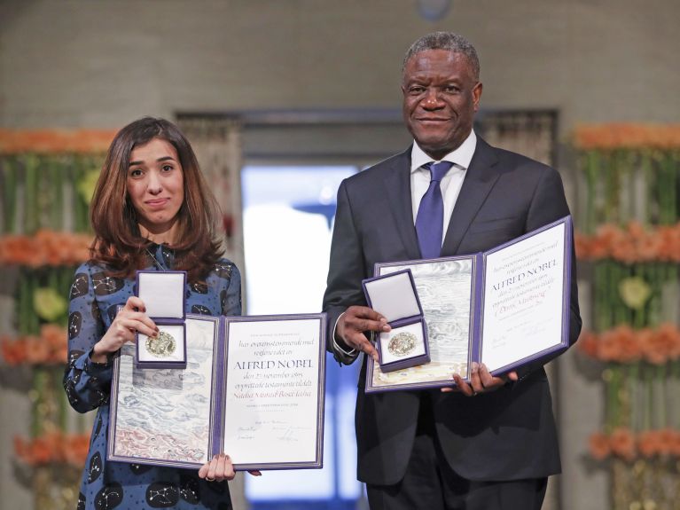 Nadia Murad und Denis Mukwege