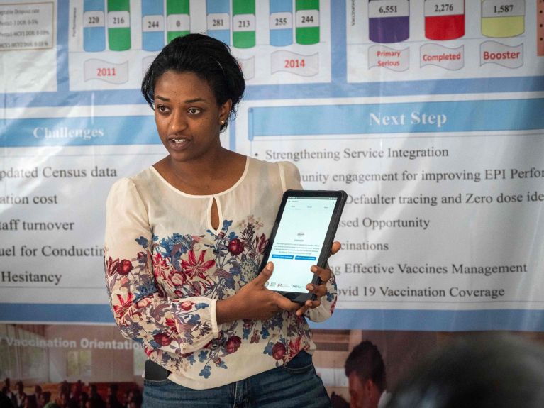 Eyerusalem Getachew has developed an app for follow-up examinations.