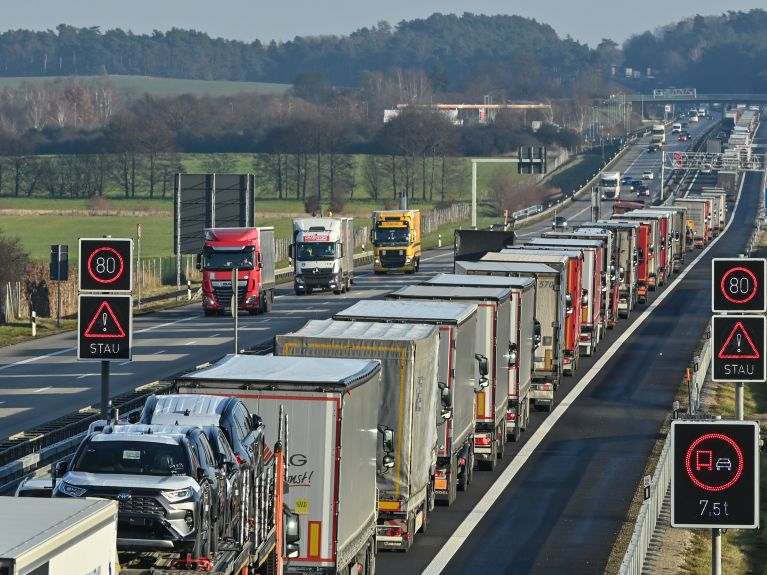 Bild aus vergangenen Tagen: Stau vor der polnischen Grenze.