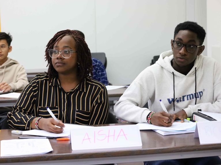 Aisha Mussa et Richard Gekonge, en cours de l'Allemange