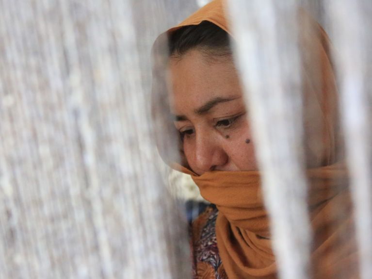 Seamstress in Afghanistan 