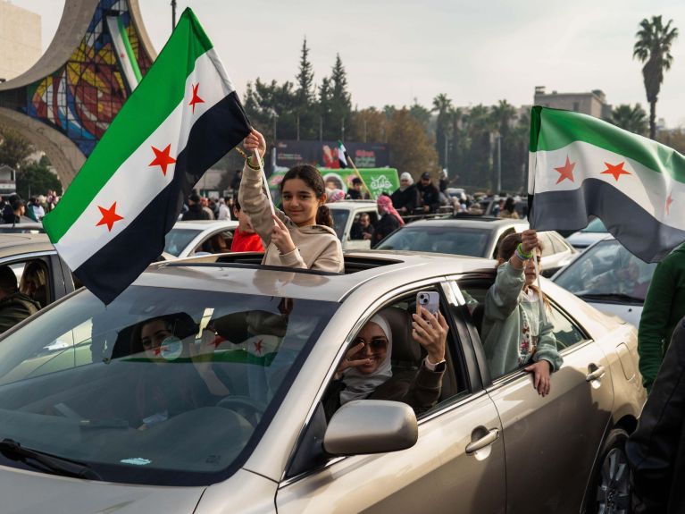 Celebrations in Damascus after Assad's fall