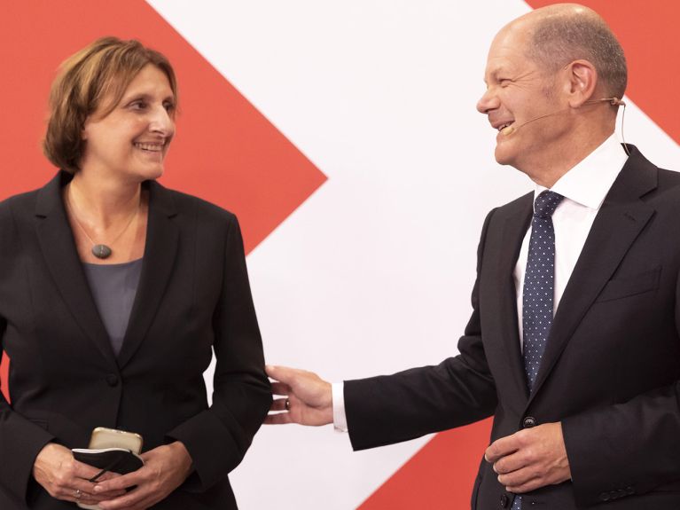 Olaf Scholz y su esposa, Britta Ernst