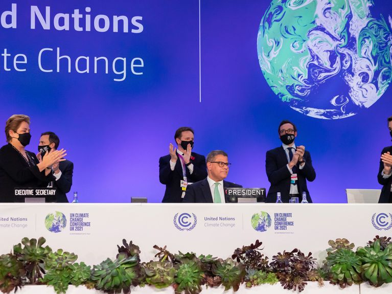 Applause at the end of the UN Climate Change Conference