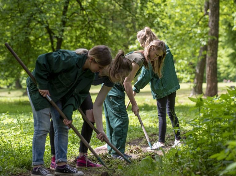 Deutsche und polnische Jugendliche arbeiten zusammen 