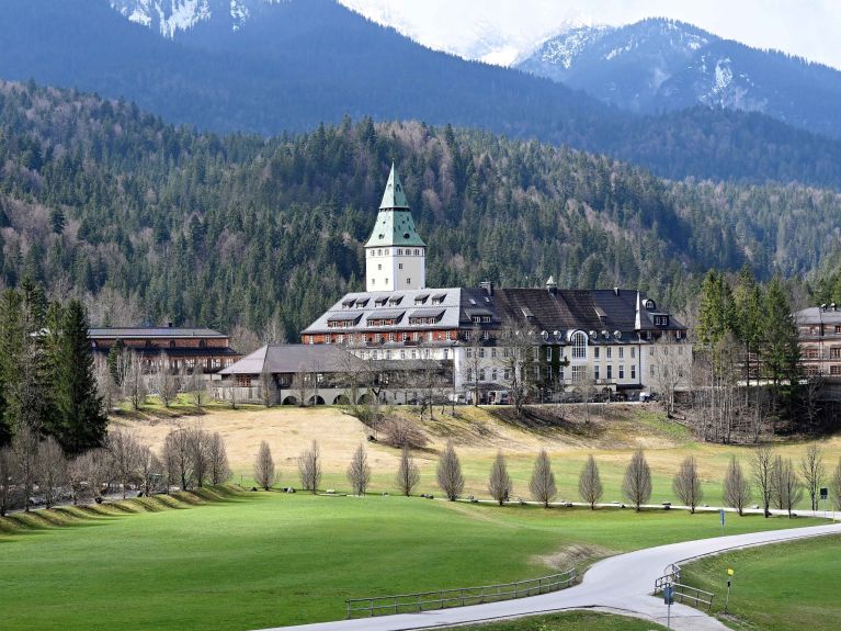 Die Staats- und Regierungschefs der G7 treffen sich auf Schloss Elmau.