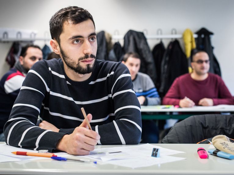 Grande concentration pendant le cours.