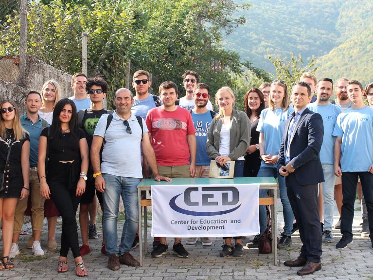 Greek students in Tearce, North Macedonia, with the Center for Education and Development (CED), a local partner Greek students in Tearce, North Macedonia, with the Center for Education and Development (CED), a local partner