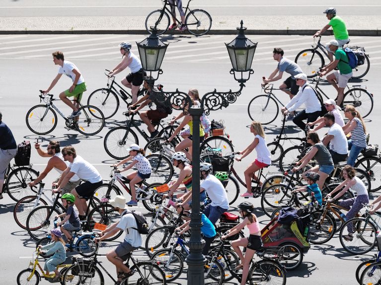 Berlin is on the way to becoming a bicycle-friendly city.