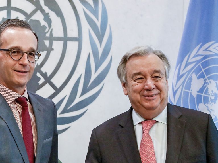 Alemania en el Consejo de Seguridad de la ONU: Heiko Maas, ministro de Relaciones Exteriores, y Antonio Guterres, secretario general de la ONU