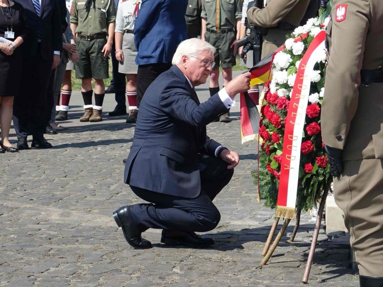 Prezydent Niemiec Steinmeier upamiętnia Powstanie Warszawskie.