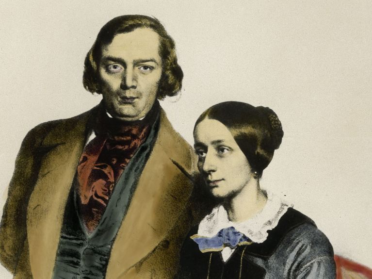 Clara et Robert Schumann – lithographie de 1847