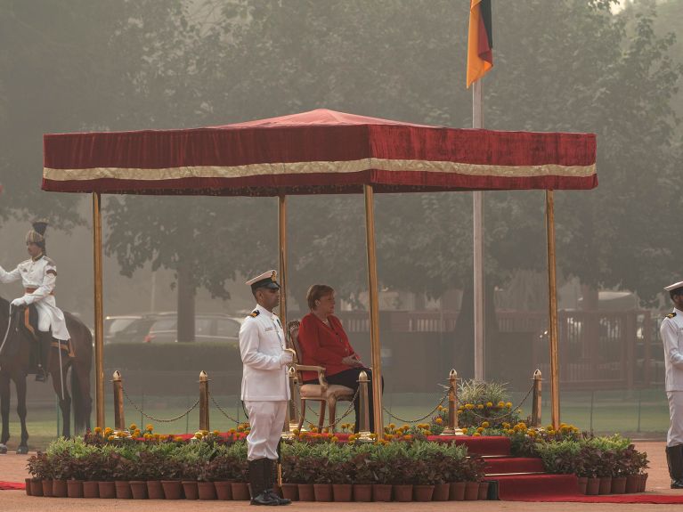 Angela Merkel in India in 2019