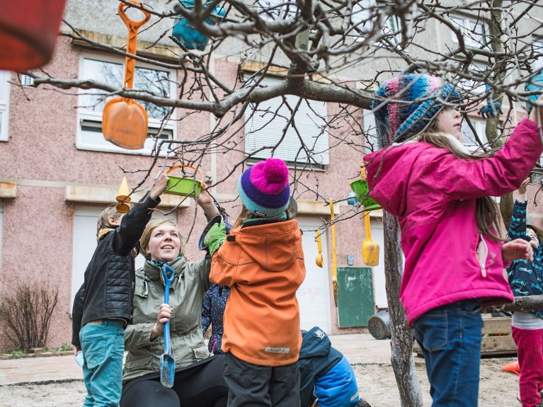 Spielen und Lernen: Maria Müller ist Erzieherin in Berlin.