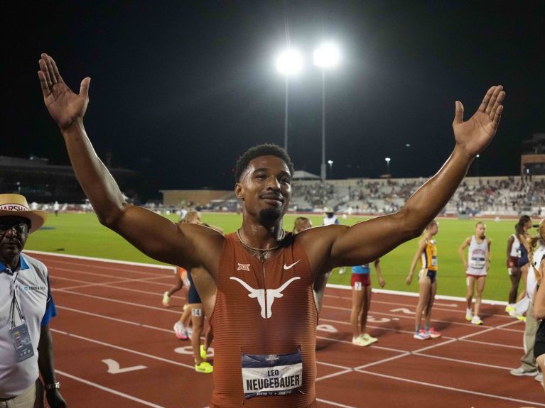 Self-confident: Leo Neugebauer after his record-breaking victory in Austin