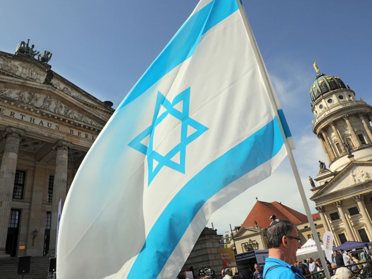 Celebration marking the 70th anniversary of Israel’s independence in Berlin.