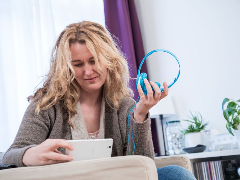 Woman with smartphone