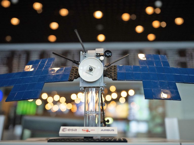 A Lego model of the JUICE space probe