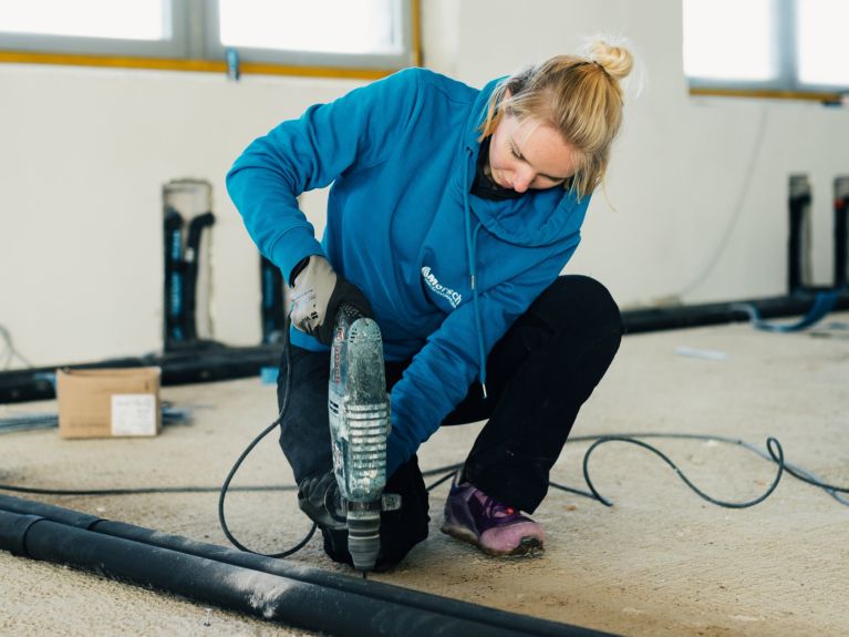 Menrath works on different building sites all the time.  Menrath works on different building sites all the time.