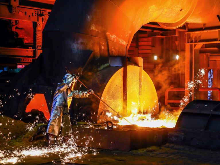 Trabajando en los altos hornos de Thyssenkrupp Trabajando en los altos hornos de Thyssenkrupp