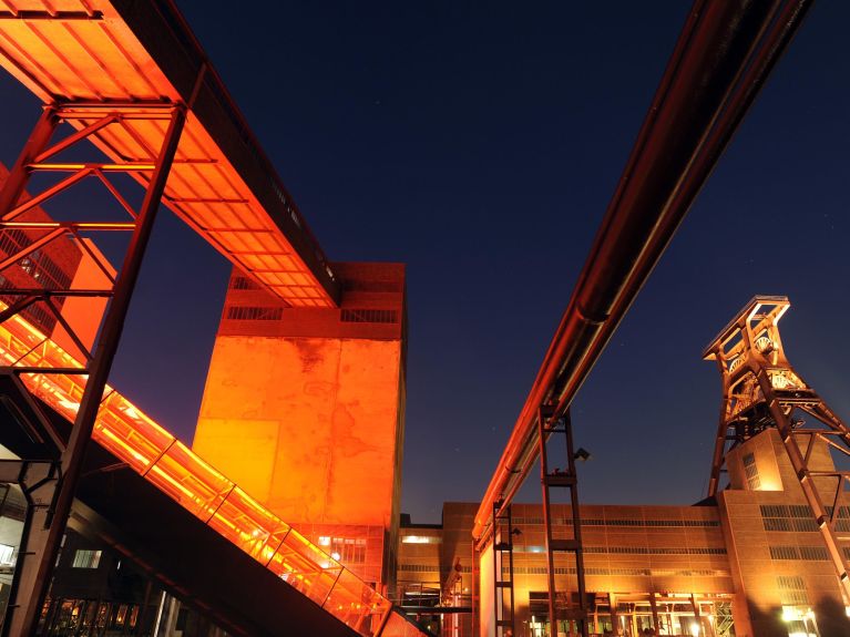 La Zeche Zollverein illuminée, à Essen en 2010 