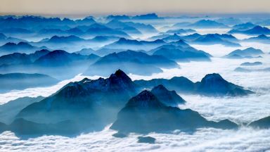 Vista dos Alpes da Baviera. Vista dos Alpes da Baviera.