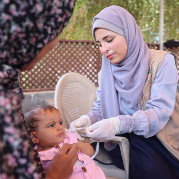 Eine von UNICEF unterstützte Klinik im Gazastreifen