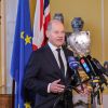 Bundeskanzler Olaf Scholz nach dem Gipfel in London 