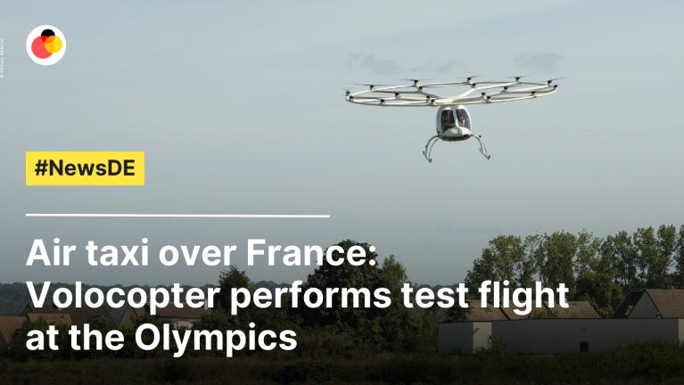 Air taxi over France: Volocopter performs test flight at the Olympics 