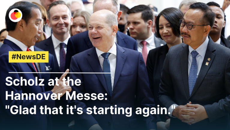 Scholz at the Hannover Messe: "Glad that it's starting again."